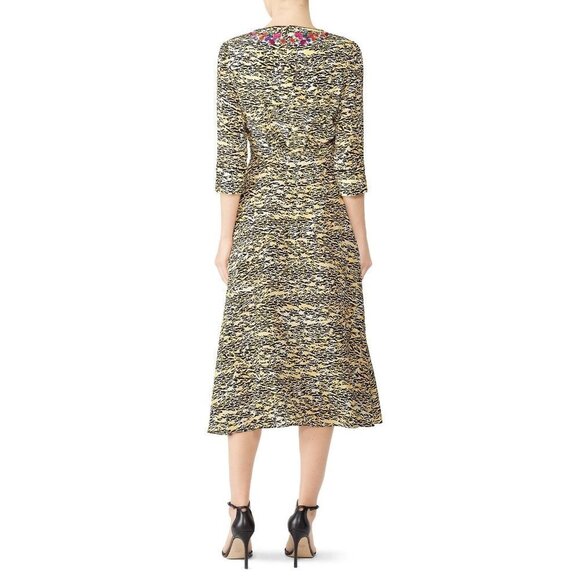 SALONI Tiger Print Silk Midi Dress $695 - Picture 5 of 15